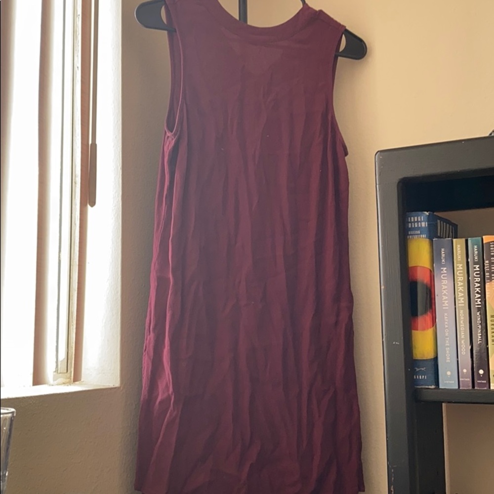 maroon tunic with slits